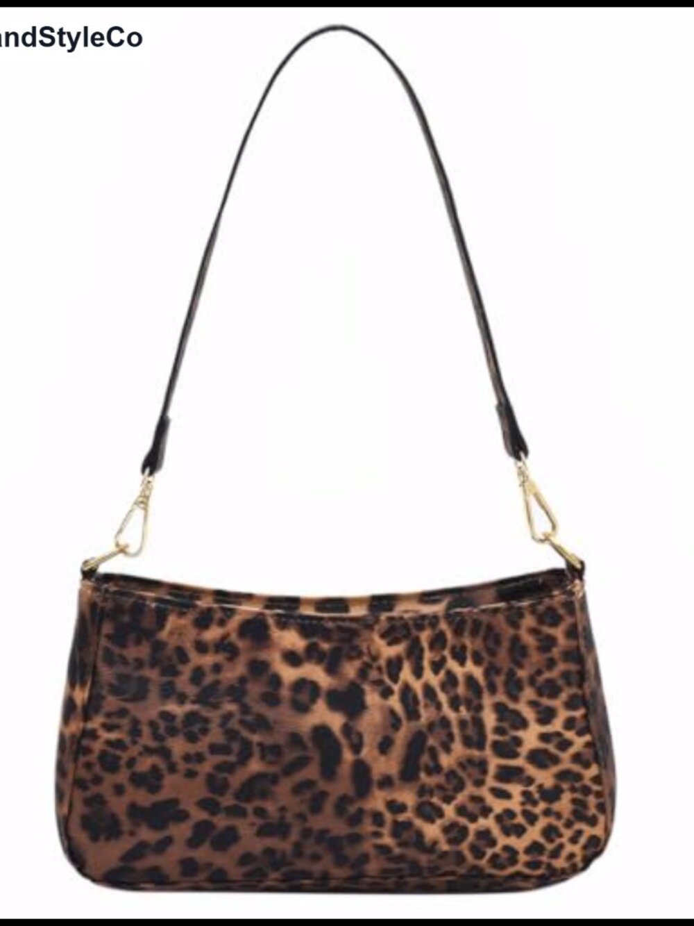 Women's Small Vegan Leather Shoulder Bag with Detachable Strap, Animal Print